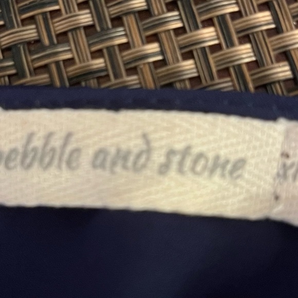 Pebble& Stone navy off the shoulder top - Picture 3 of 5